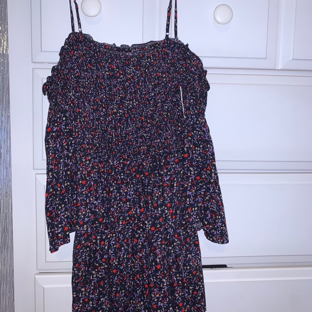 Purple flower romper